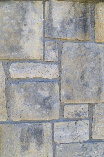 石砖墙 砖块的颜色和大小都是浅灰色的 — 图库照片