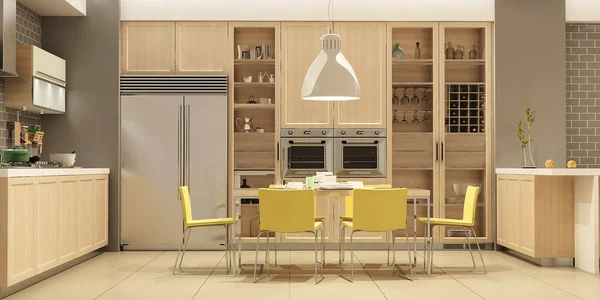 Modern Interior Kitchen Living Room