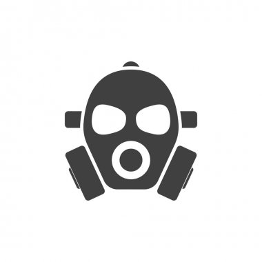 bir gaz maskesi siyah Vektör illüstrasyon. sadece beyaz.