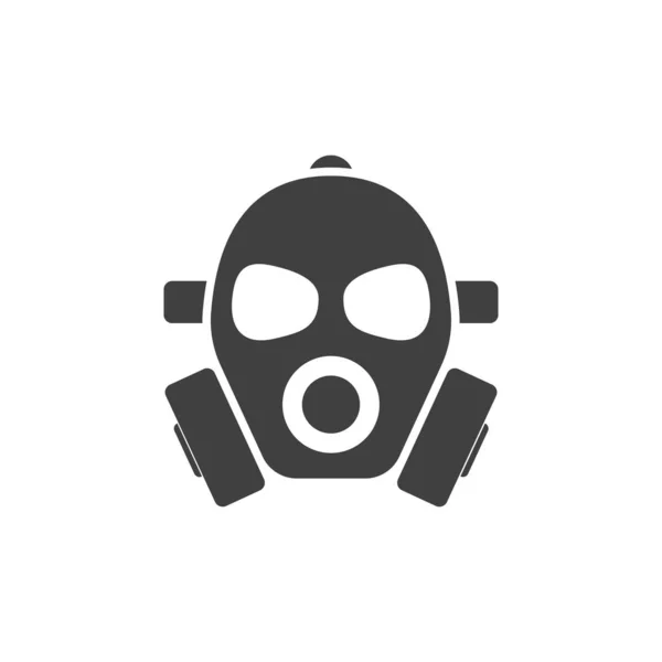 Black Vector illustration of a gas mask. just on white. — Stock Vector