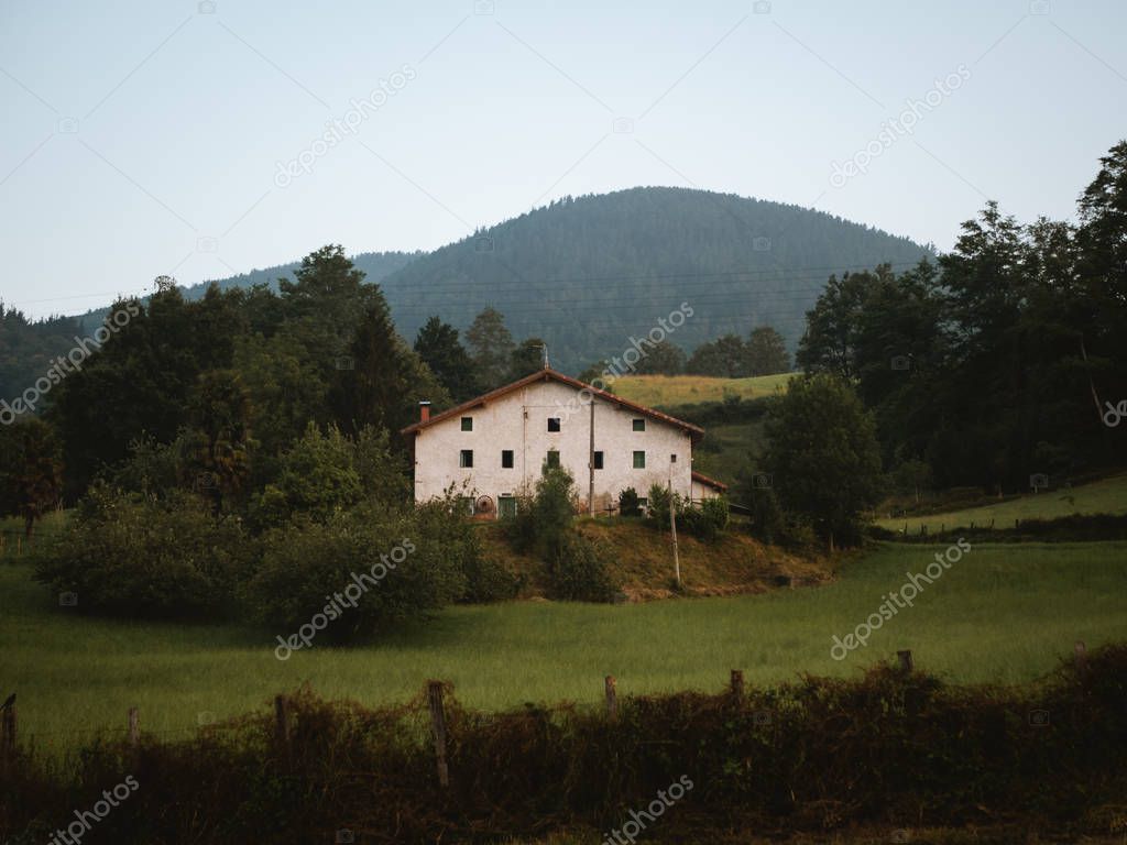 Old traditional Basque farm in the countryside