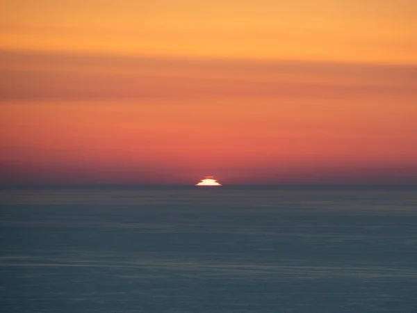 Colori Colorati Tramonto Sulla Costa Nei Paesi Baschi — Foto Stock