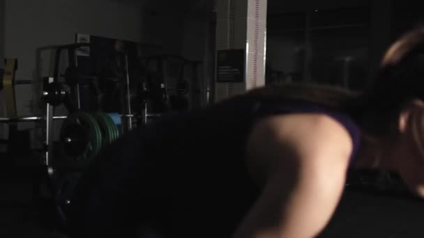 Jeune Belle Fille Sous Forme Sport Reposant Après Exercice Dans — Video