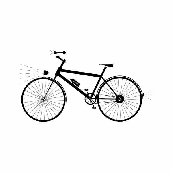 自行车与光 声角和水瓶 矢量插图 — 图库矢量图片