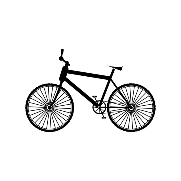 Μαύρο χρώμα εικονίδιο ποδηλάτου-απεικόνιση διάνυσμα — Διανυσματικό Αρχείο