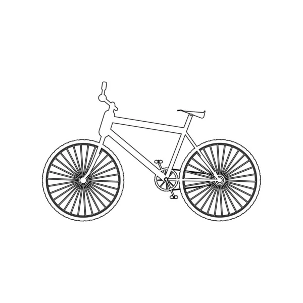 Icono de bicicleta de color blanco - ilustración vectorial — Archivo Imágenes Vectoriales