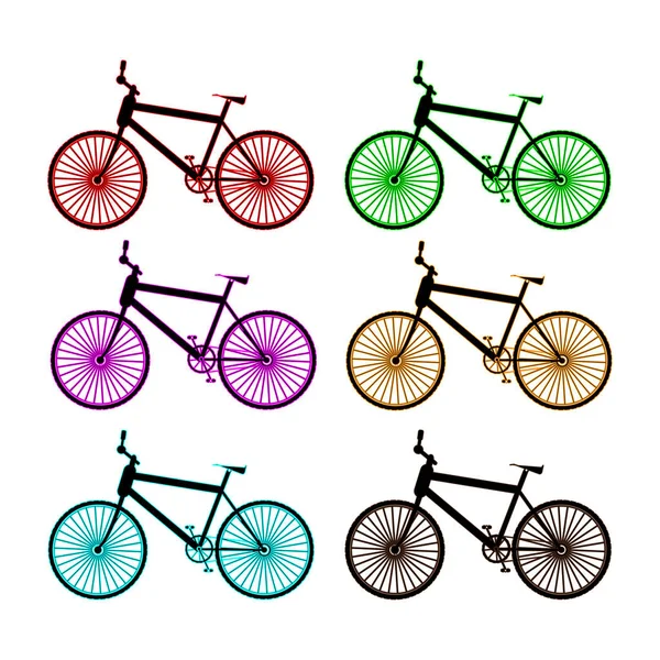 White color bicycle icon - vector illustration — Stock Vector