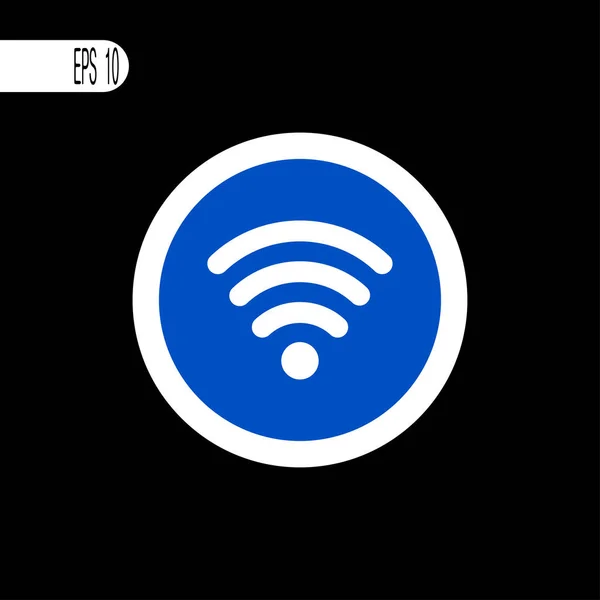 Ronde teken witte dunne lijn. WiFi, Wi-Fi teken, icon-vector — Stockvector