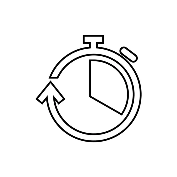 Kronometre simgesi - ince çizgi — Stok Vektör