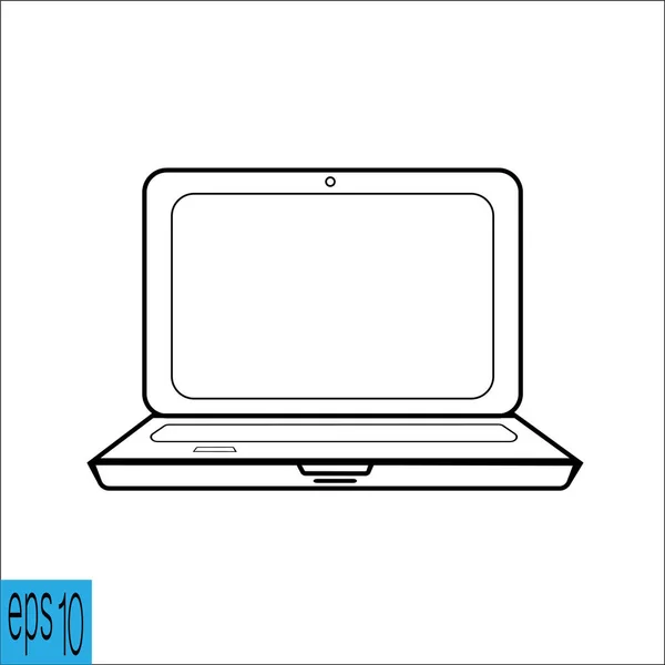 Laptop icon - vectorillustratie — Stockvector