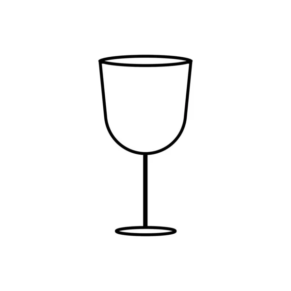 Tulpan form vin glas skylt — Stock vektor