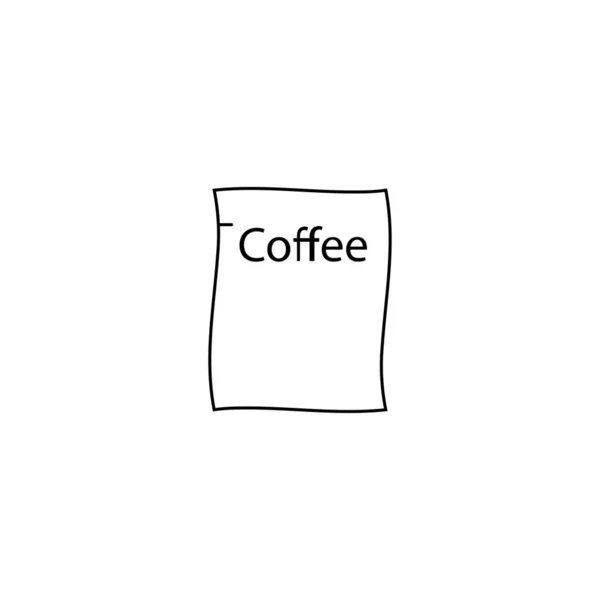 Icono de bolsa de café — Vector de stock