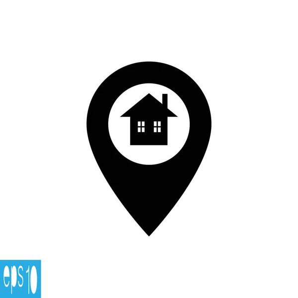 Icône de carte, maison, icône de maison - illustration vectorielle — Image vectorielle