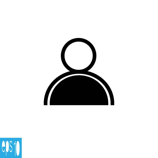 Czarna ikona profilu-wektor ilustracji — Wektor stockowy