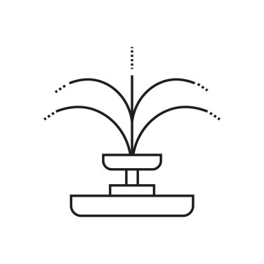 Farklı yönlerde bir su jeti ile Çeşme bir işaret