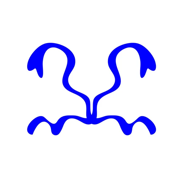 Fontein, waterlijn teken. Logo — Stockvector