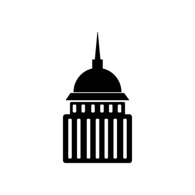 Çatı simgesi üzerinde keskin bir kubbe ile Bina