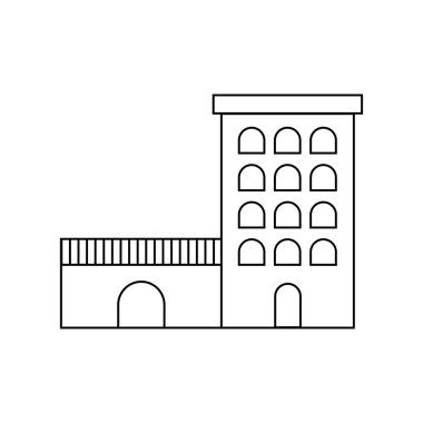 Kemer işareti ile bina