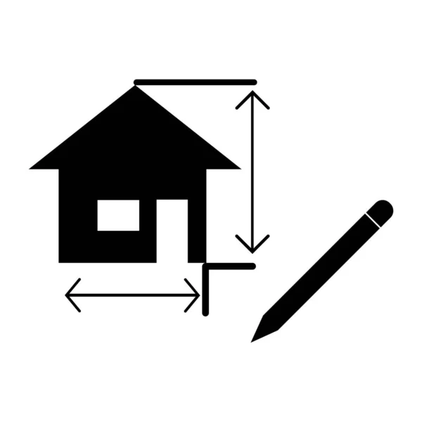 Design architectural signe de maison — Image vectorielle
