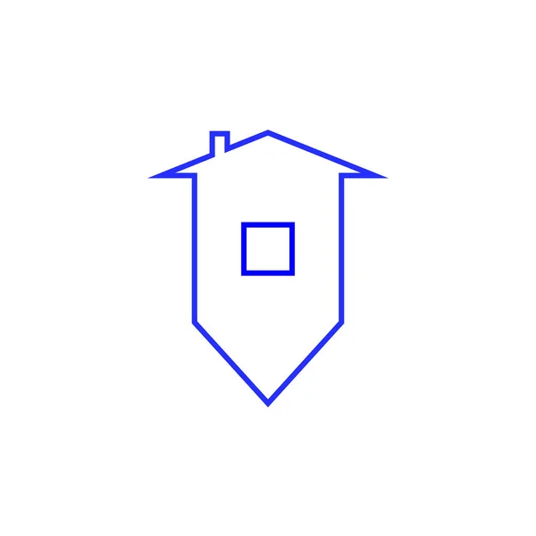 Знак дома. Знак с карты — стоковый вектор