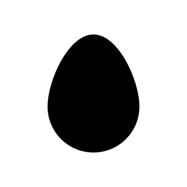 Ícone de ovo simples preto — Vetor de Stock