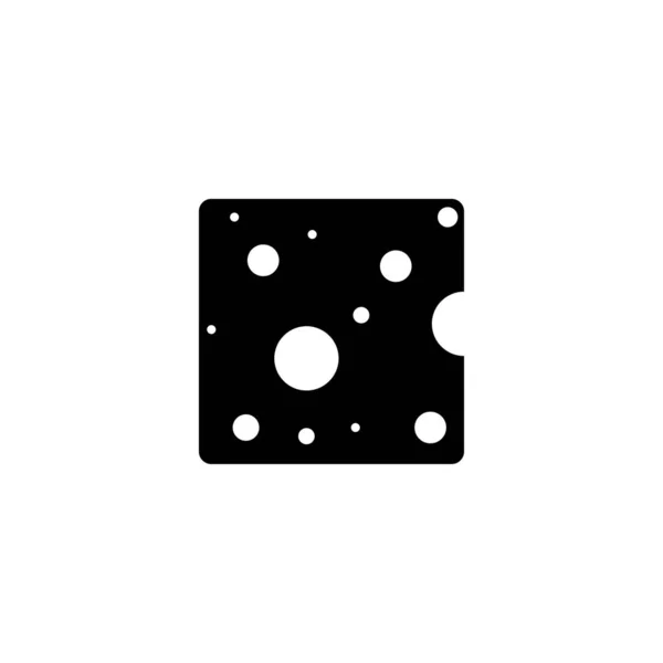 Icône fromage icône ligne noire — Image vectorielle