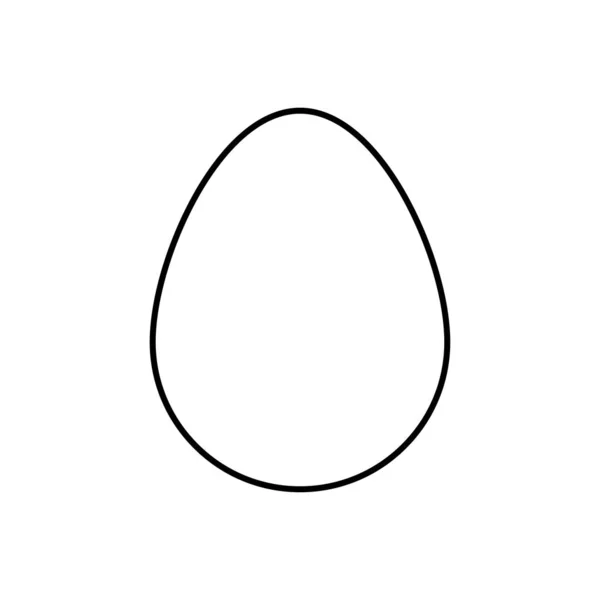 Yumurta işareti - beyaz arka plan üzerinde ince çizgiler. — Stok Vektör