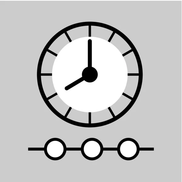 Signo de gestión del tiempo icon.Time línea de tiempo — Vector de stock