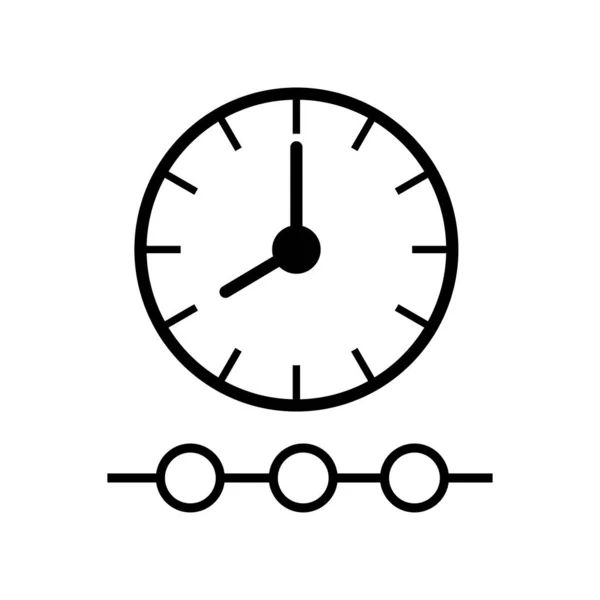 Ikona linii czasowej na białym tle — Wektor stockowy