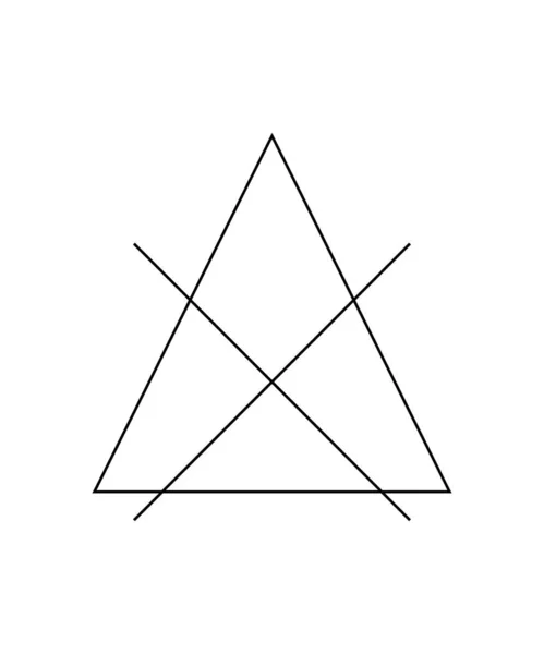 İşareti beyazlatma. Çapraz üçgen işareti. Ca için sembol — Stok Vektör