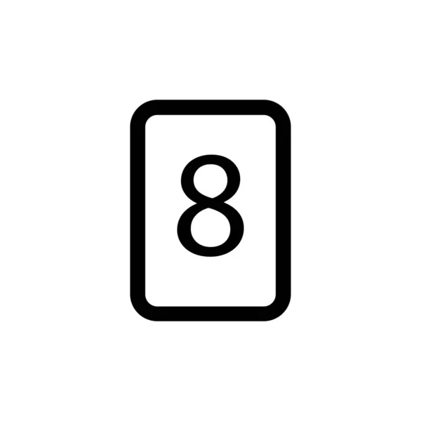 Cijfer 8 in het frame — Stockvector