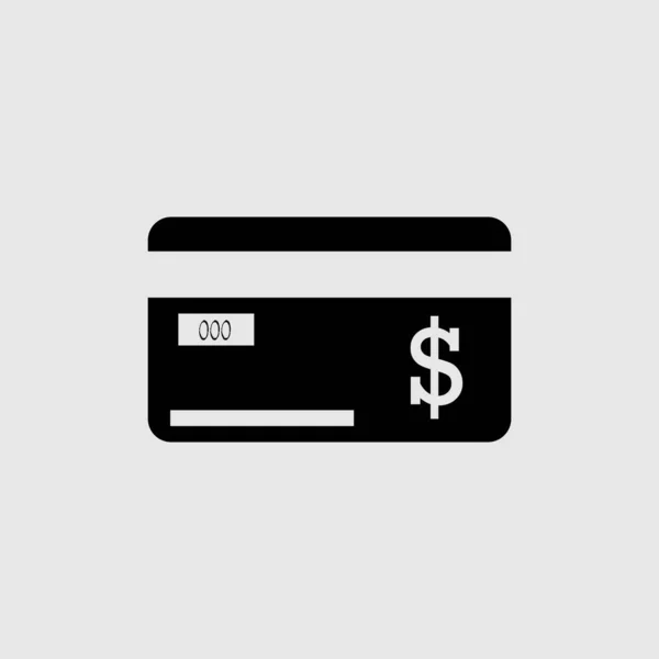 Cartão de crédito com sinal de moeda. Dólar dos EUA sinal de moeda — Vetor de Stock