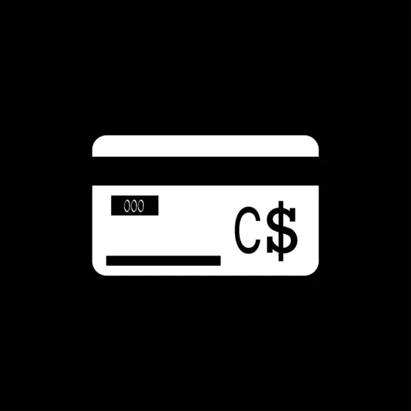 Πιστωτική κάρτα με σύμβολο νομίσματος. Δολάριο Καναδά σύμβολο νομίσματος. — Διανυσματικό Αρχείο