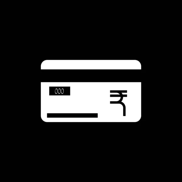 Credit Card met een valutateken. India rupee muntteken. Bla — Stockvector