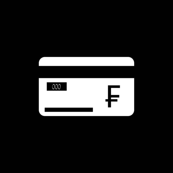 Credit Card met een valutateken. Frankrijk franc muntteken. Bl — Stockvector