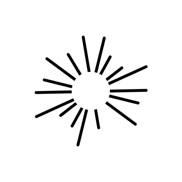 Sol Icono Simple Línea Delgada — Archivo Imágenes Vectoriales