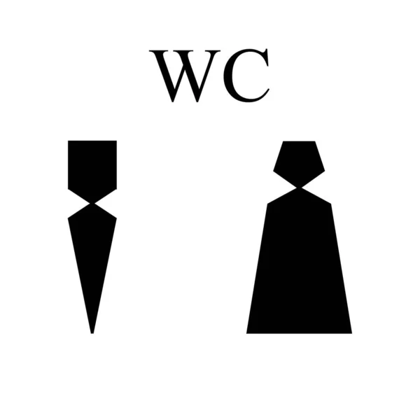 WC icon. Man and Women silhouette - eps ten — Stock Vector