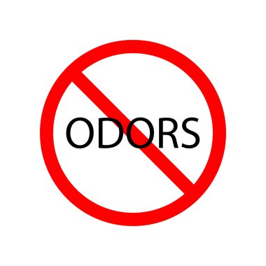 Anti odors sign. Prohibition sign clipart