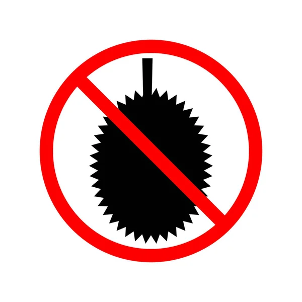 Hayır Durian İzin yasağı işareti
