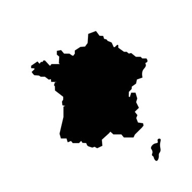 Fransa ve Korsika haritası