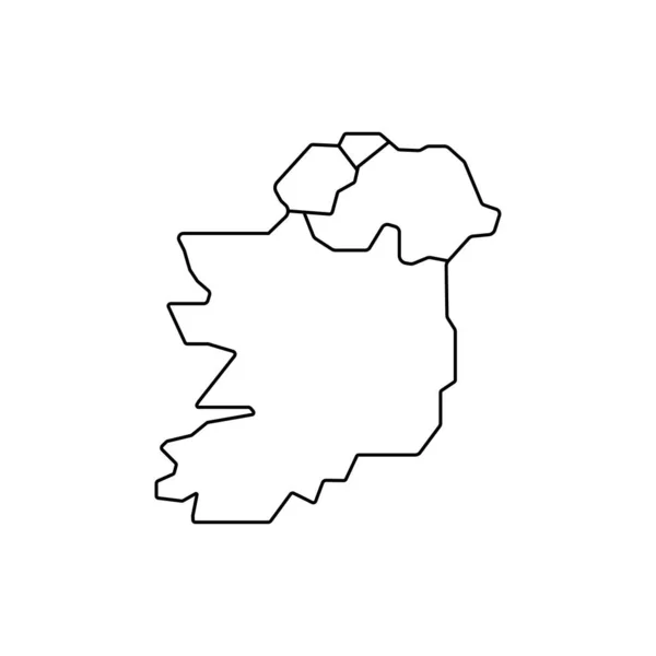 Irlande carte. icône simple — Image vectorielle