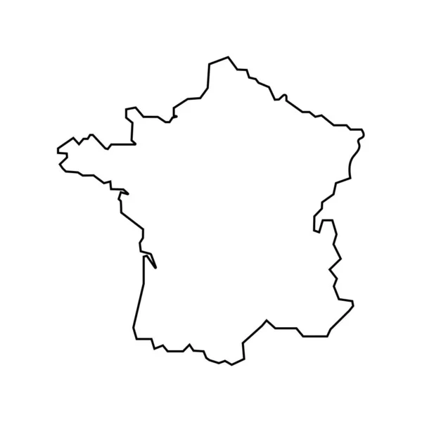 Mapa de Francia firmar. Líneas finas eps diez — Archivo Imágenes Vectoriales