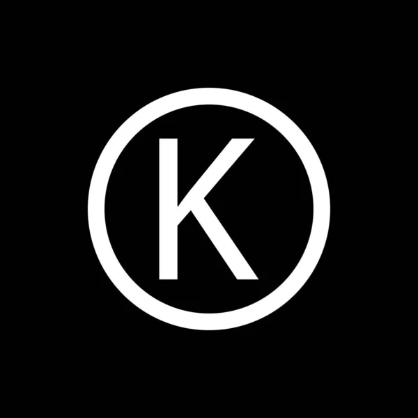 Carta k em círculo. O significado comum da palavra Kosher i —  Vetores de Stock