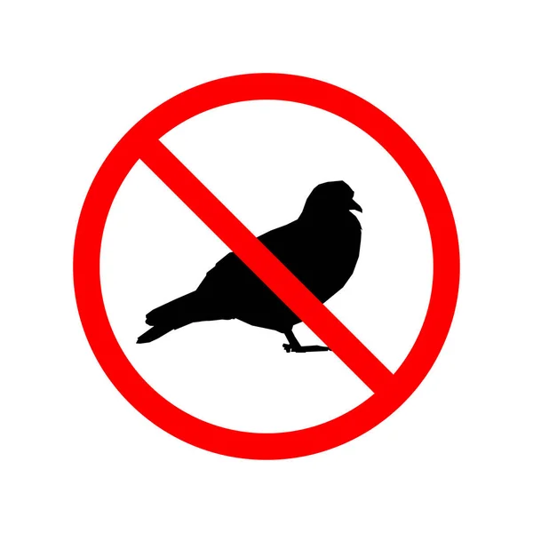 Знак запрета. Никаких голубей. — стоковый вектор