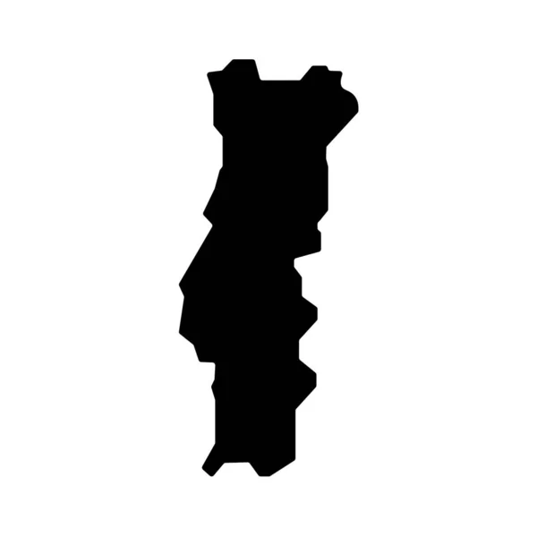 Знак карты Португалии. Лиссабон на белом фоне — стоковый вектор