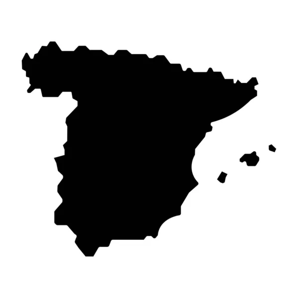 スペインの地図の看板。黒で満たされた — ストックベクタ