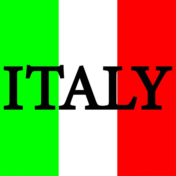 Drapeau d'Italie signe. Trois couleurs de signe vert, blanc et rouge . — Image vectorielle