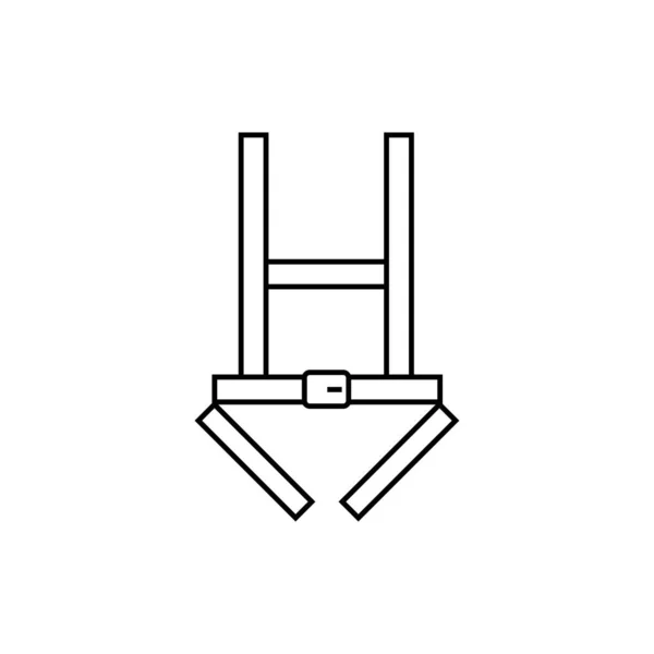 안전 하네스 표지판. 벨트 또는 구속조건의 시스템을 유지 — 스톡 벡터