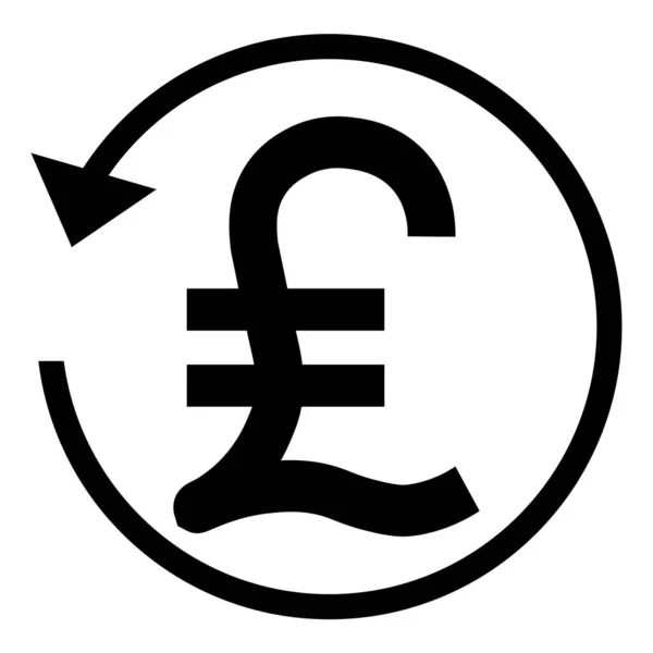 Značka refundace. Turecké měně liry. Znak šipky kruhu. — Stockový vektor
