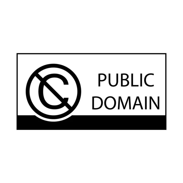 Signe du Domaine Public Mark. C barré signe eps dix — Image vectorielle